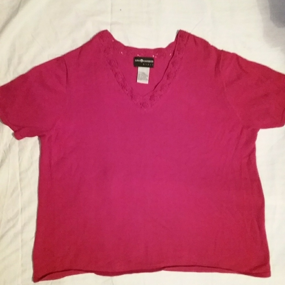 Plus size women's red blouse